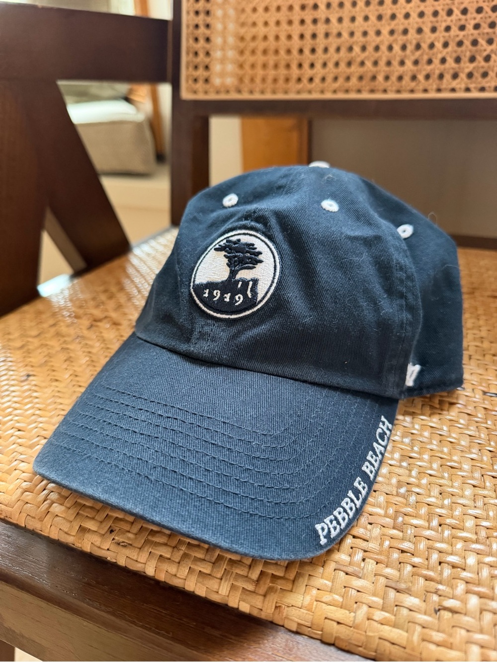 ‘47 baseball hat with Pebble Beach golf logo